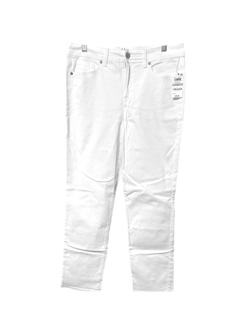 Style & Co Size 12 White Straight Leg Jeans  NWT